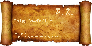 Palg Kamélia névjegykártya